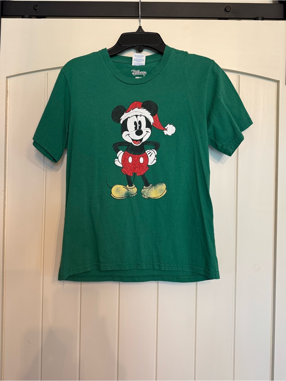 Disney Kids' Green Mickey Mouse Holiday T-Shirt